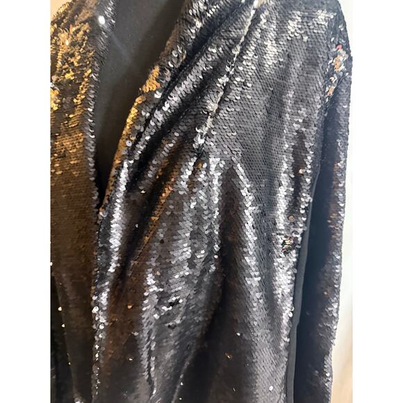Evy's Tree Black Sequins Blazer Jacket - Picture 3 of 5